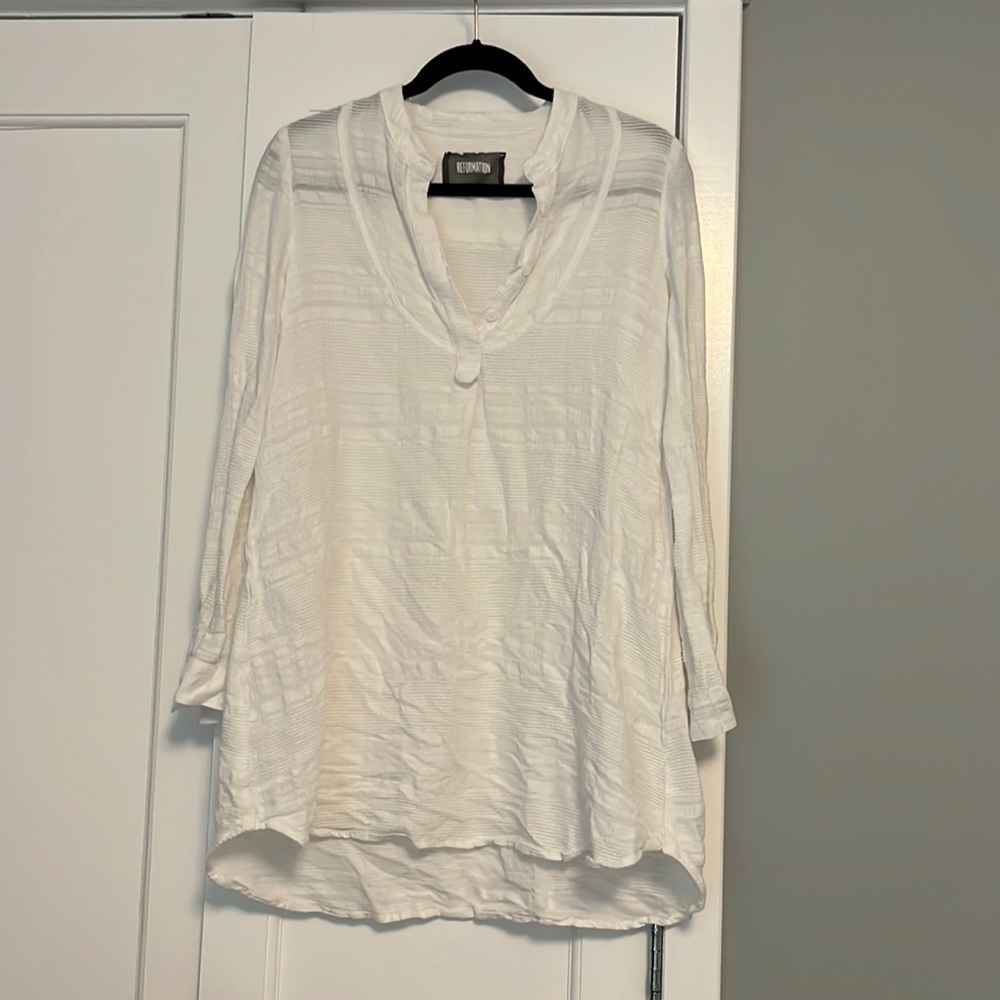 Reformation White Tunic Size US 2/4
